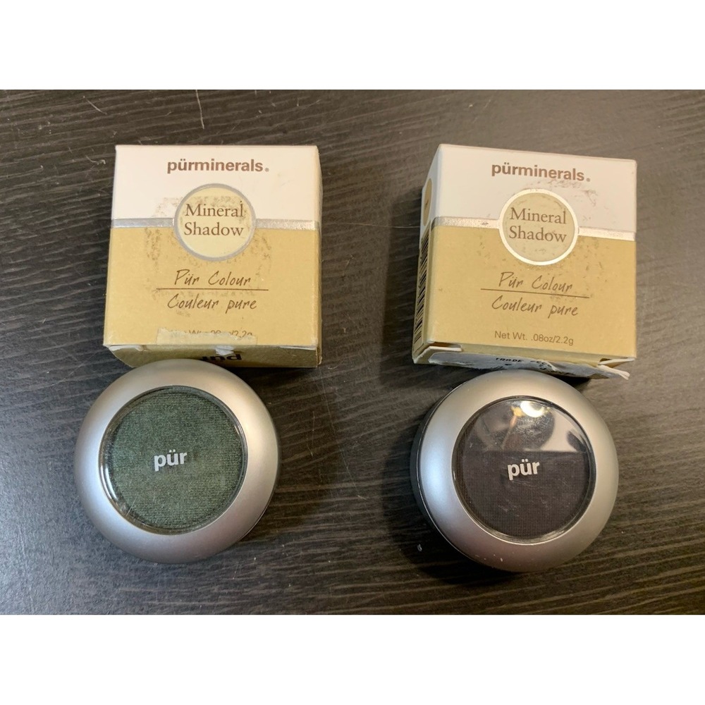 PUR Colour Purminerals Shadow eyeshadow‎ Midnight Jade Onyx Set Of 2 NIB .08oz